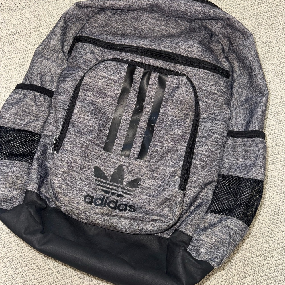 Adidas Gray and Black Sporty Backpack